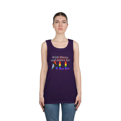 With Liberty and Justice for ALL Unisex Heavy Cotton Tank Top