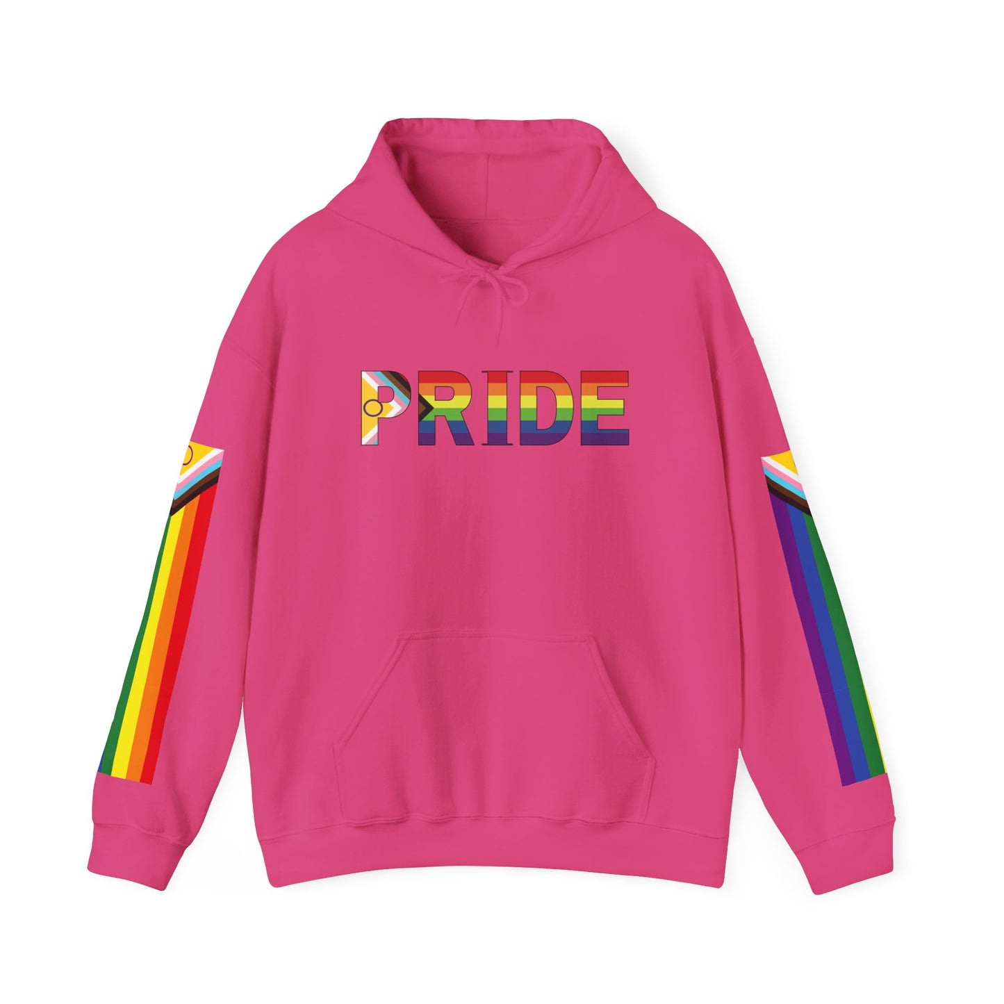 Inclusive Pride Flag Sleaves Unisex Heavy Blend™ Hooded Sweatshirt