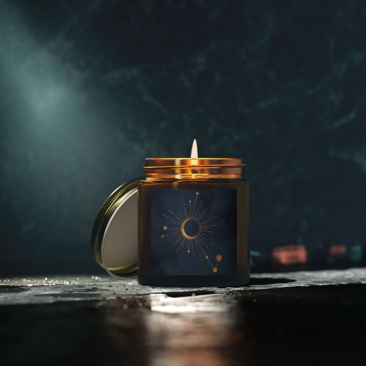 Cosmic Comforts Scented Candles, Coconut Apricot Wax (4oz, 9oz)
