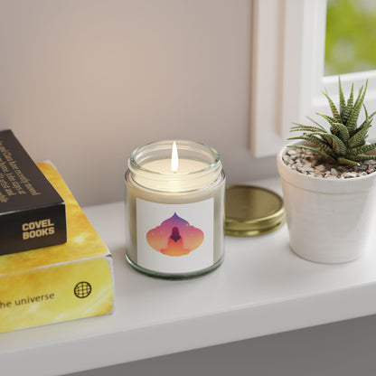 Yoga Sunset Meditation Scented Candles, Coconut Apricot Wax (4oz, 9oz)