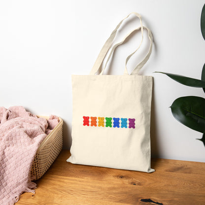 Rainbow Pride Gummy Bears Canvas Tote