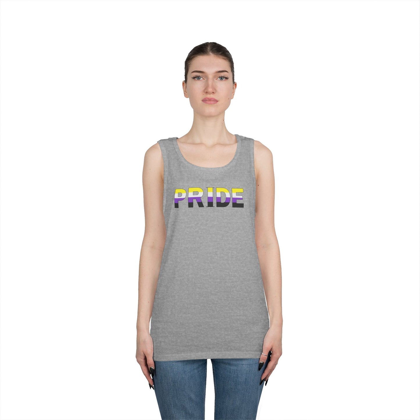 Nonbinary PRIDE Unisex Heavy Cotton Tank Top