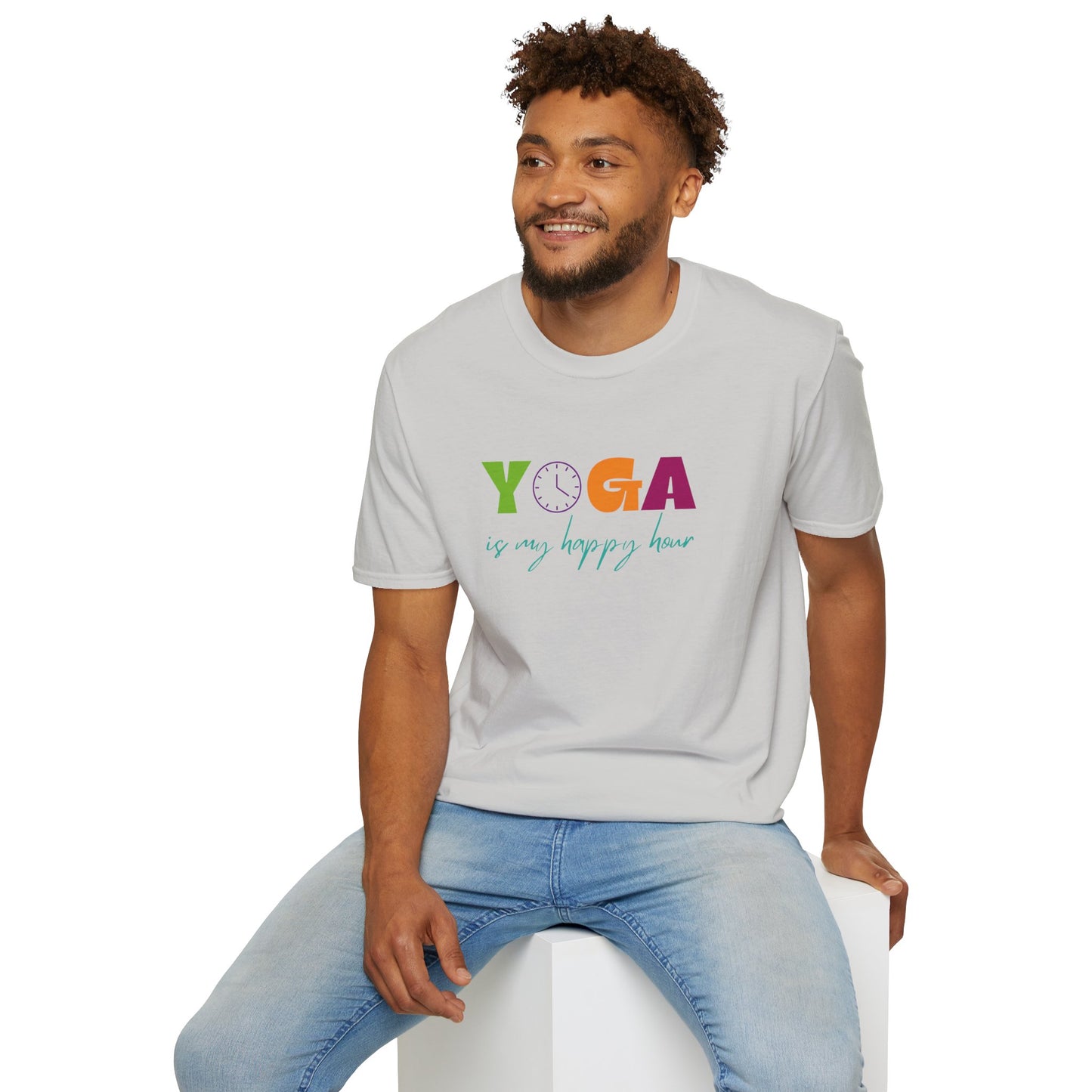 Yoga Is My Happy Hour Unisex Softstyle T-Shirt
