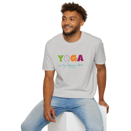 Yoga Is My Happy Hour Unisex Softstyle T-Shirt