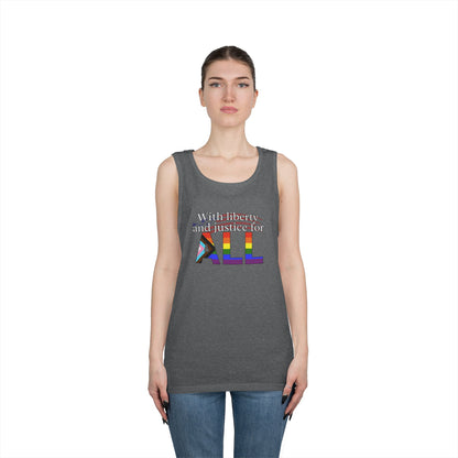 With Liberty and Justice for ALL Unisex Heavy Cotton Tank Top
