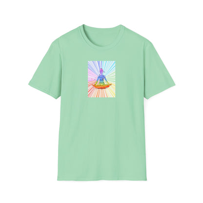 Fractal Rainbow Yoga Unisex Softstyle T-Shirt