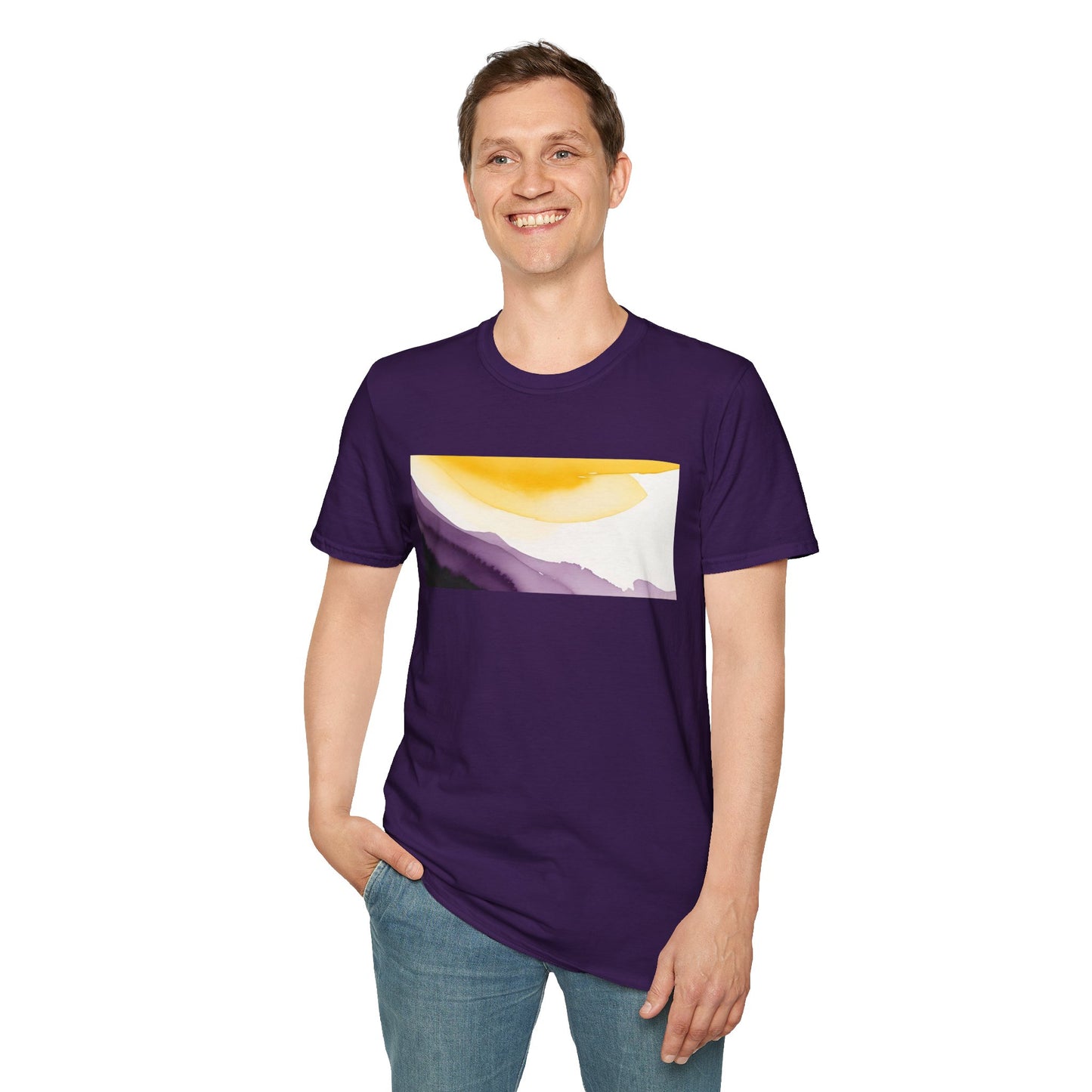Nonbinary Pride Watercolor Unisex Softstyle T-Shirt