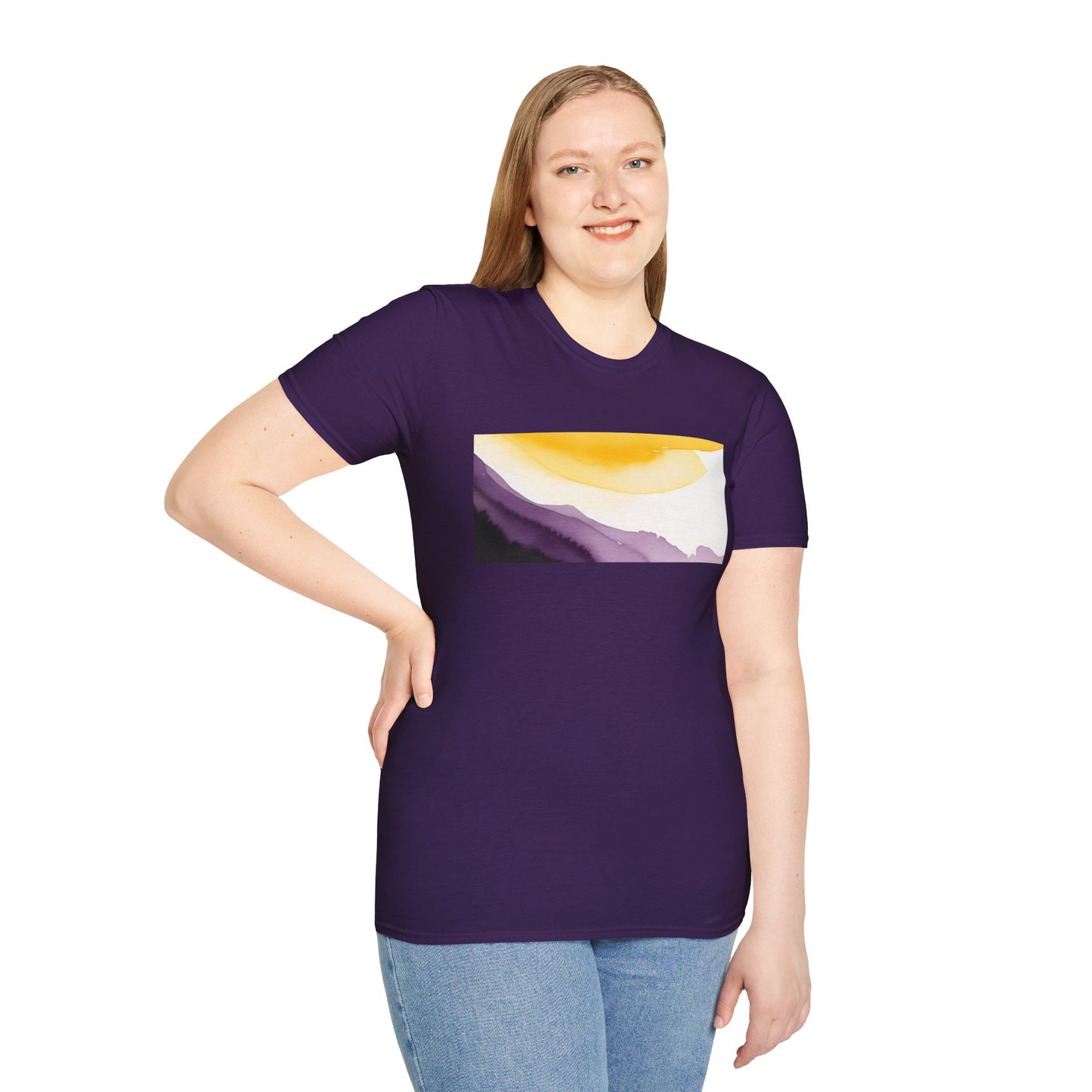 Nonbinary Pride Watercolor Unisex Softstyle T-Shirt
