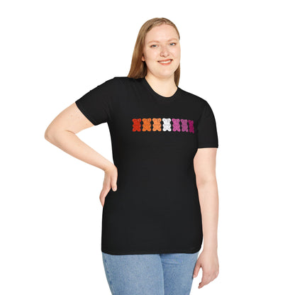 Lesbian Pride Gummy Bears Unisex Softstyle T-Shirt