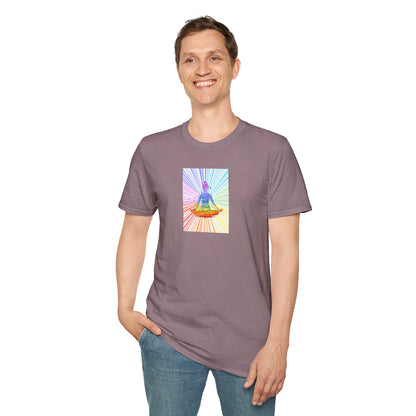 Fractal Rainbow Yoga Unisex Softstyle T-Shirt