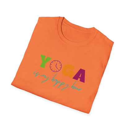 Yoga Is My Happy Hour Unisex Softstyle T-Shirt