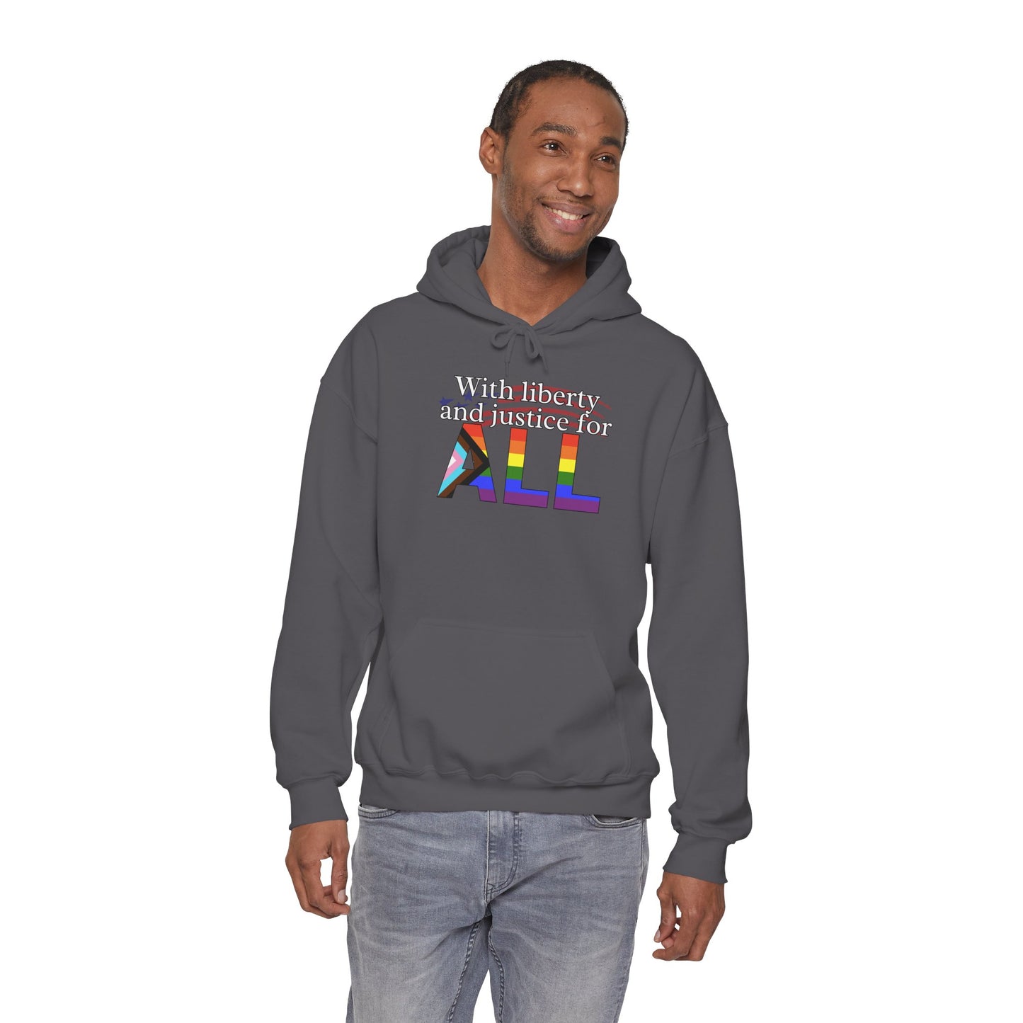 With Liberty and Justice for ALL Unisex Heavy Blend™ Hooded Sweatshirt