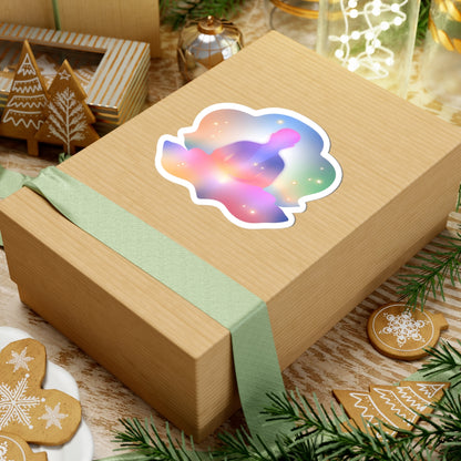 Glowing Lotus Meditation Kiss-Cut Stickers