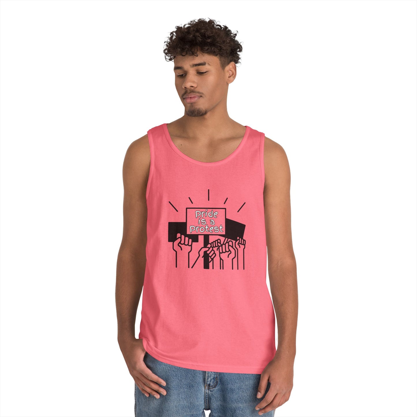Pride Is A Protest Unisex Heavy Cotton Tank Top
