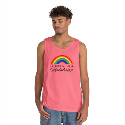 In June We Wear Rainbows Unisex Heavy Cotton Tank Top