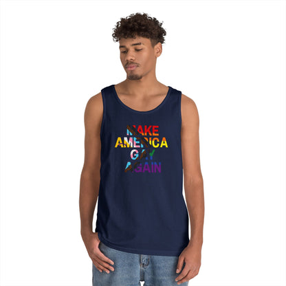 MAGA Make America Gay Again Unisex Heavy Cotton Tank Top