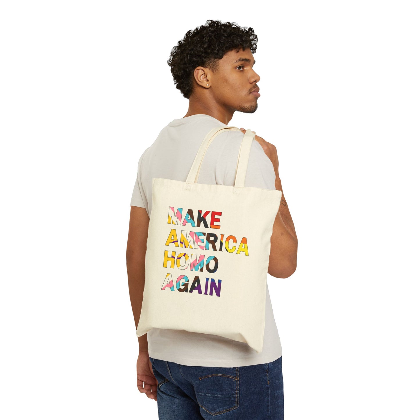 MAHA Make America Homo Again Pride Canvas Tote