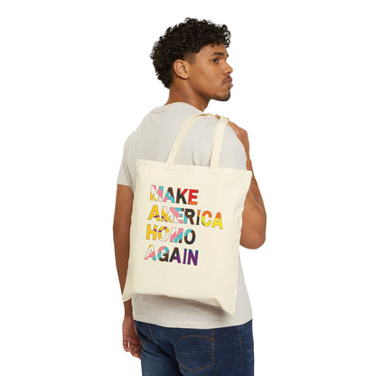 MAHA Make America Homo Again Pride Canvas Tote