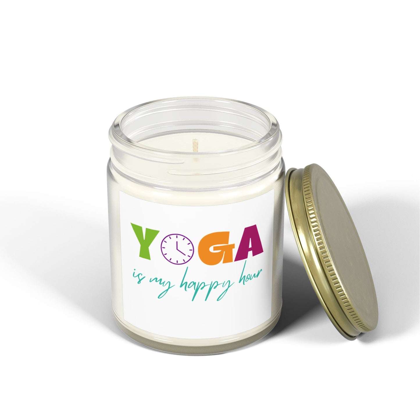 Yoga is my Happy Hour Scented Candles, Coconut Apricot Wax (4oz, 9oz)