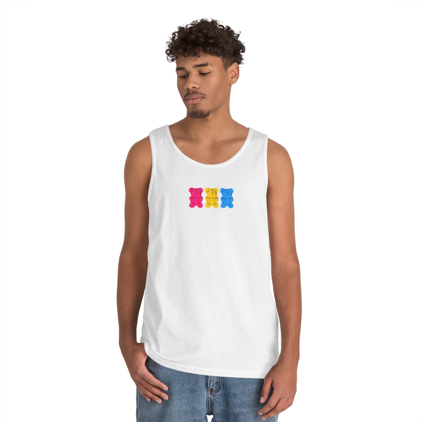 Pansexual Pride Gummy Bears Unisex Heavy Cotton Tank Top