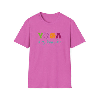 Yoga Is My Happy Hour Unisex Softstyle T-Shirt