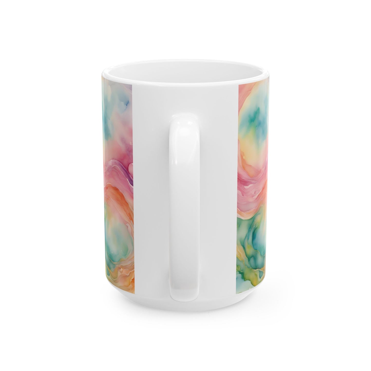 Watercolor Swirls Ceramic Mug, (11oz, 15oz)