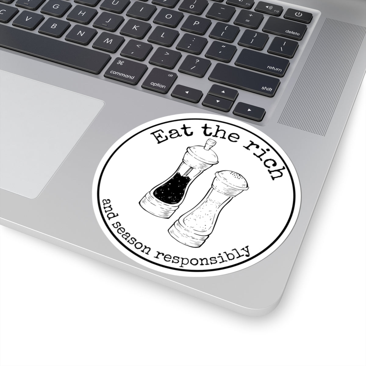 Eat the Rich (and season responsibly) Kiss-Cut Stickers