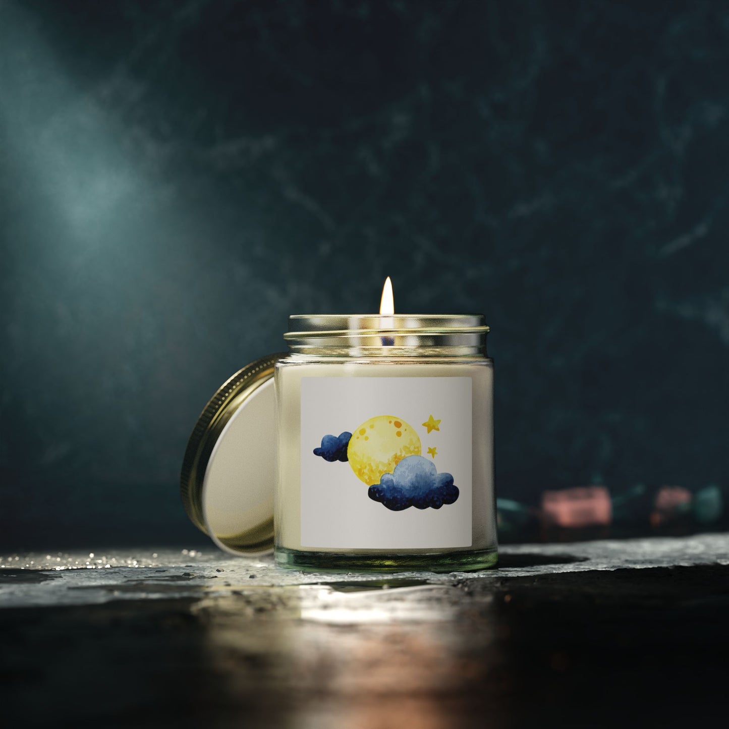 Cosmic Comforts Scented Candles, Coconut Apricot Wax (4oz, 9oz)