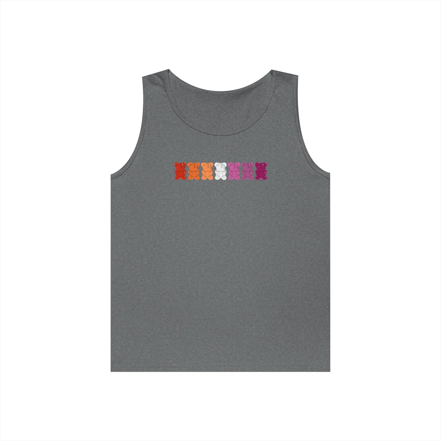 Lesbian Pride Gummy Bears Unisex Heavy Cotton Tank Top