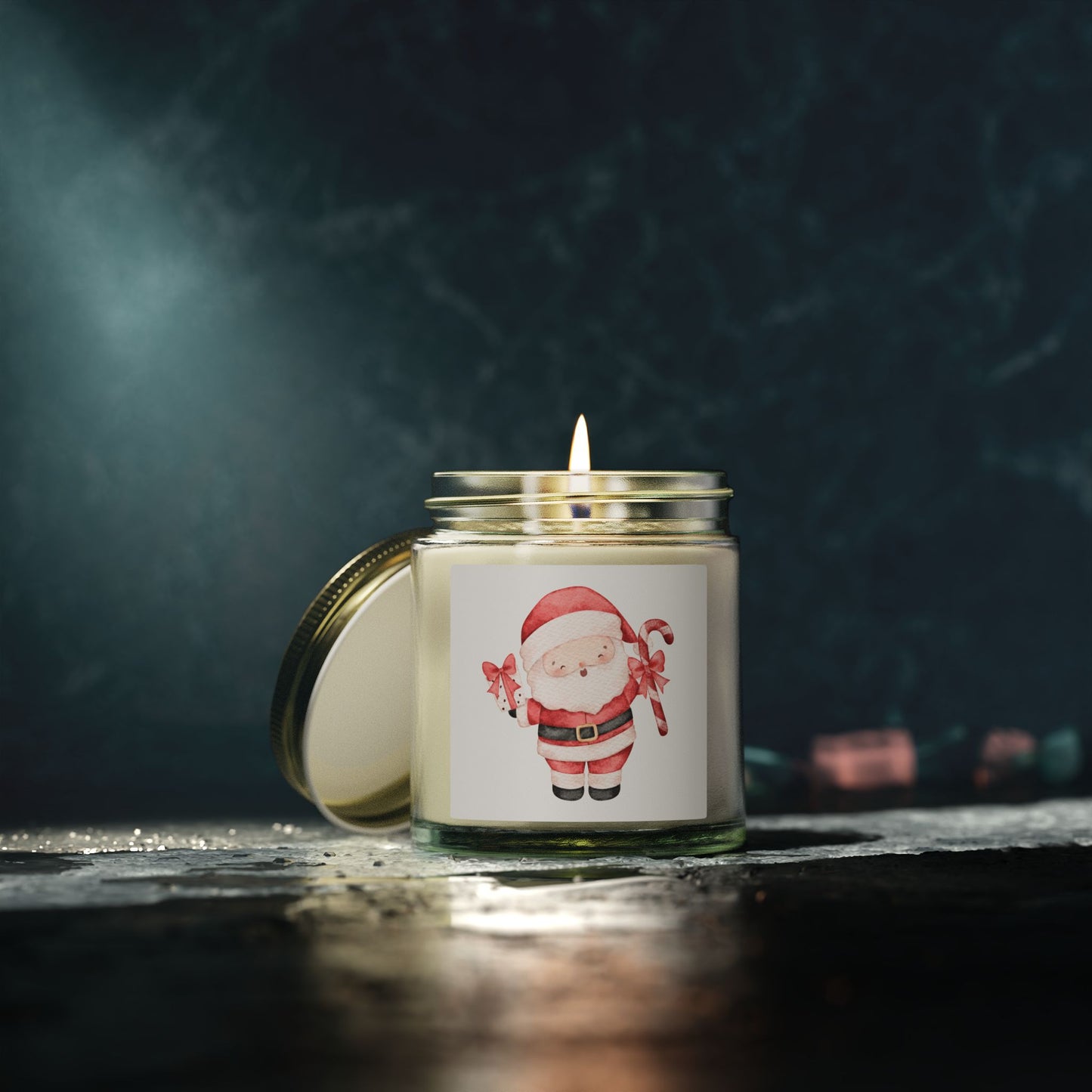 Santa Claus Scented Candles, Coconut Apricot Wax (4oz, 9oz)