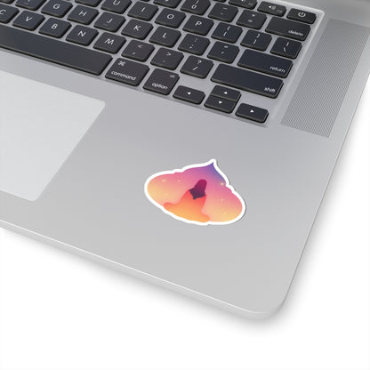 Yoga Sunset Meditation Kiss-Cut Stickers
