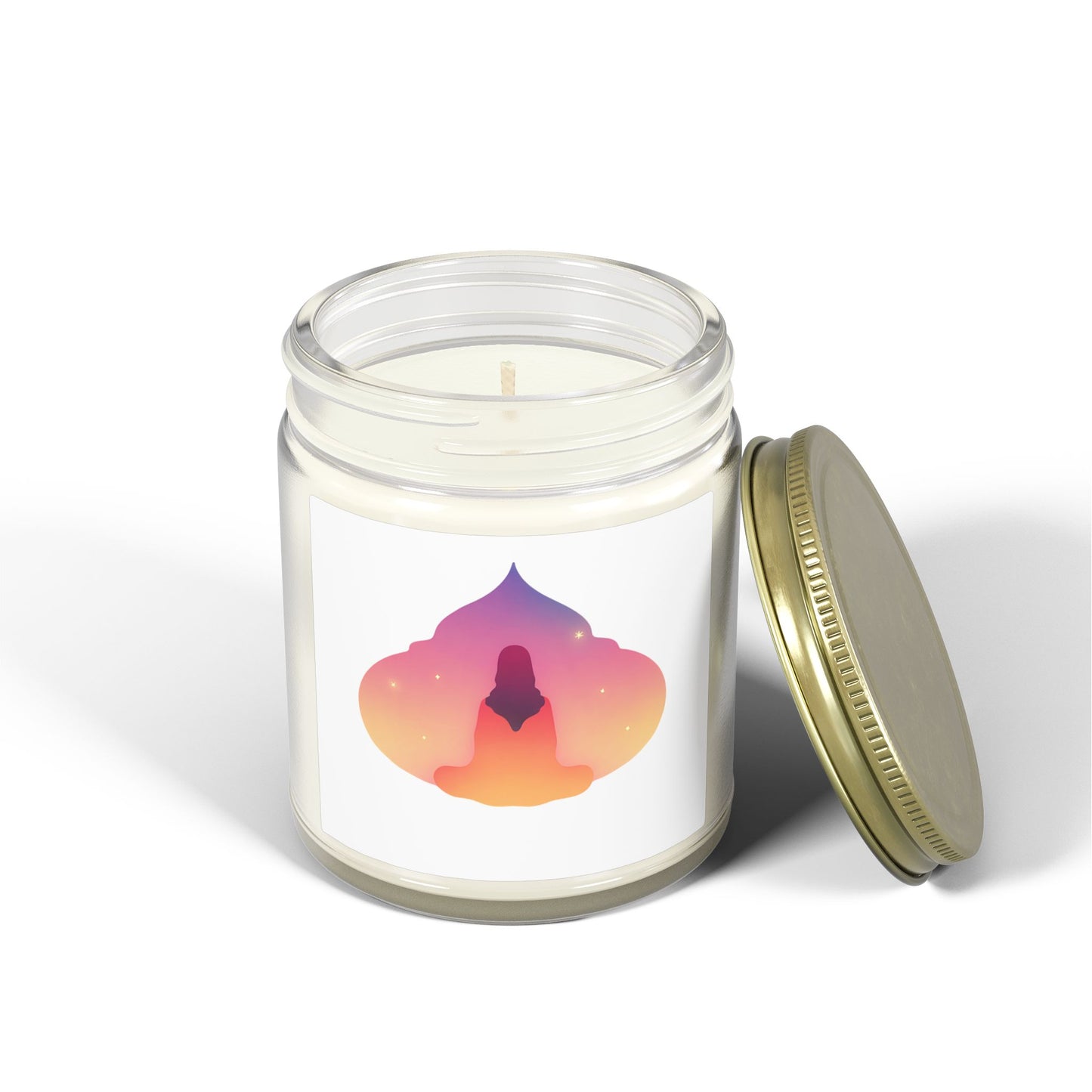 Yoga Sunset Meditation Scented Candles, Coconut Apricot Wax (4oz, 9oz)
