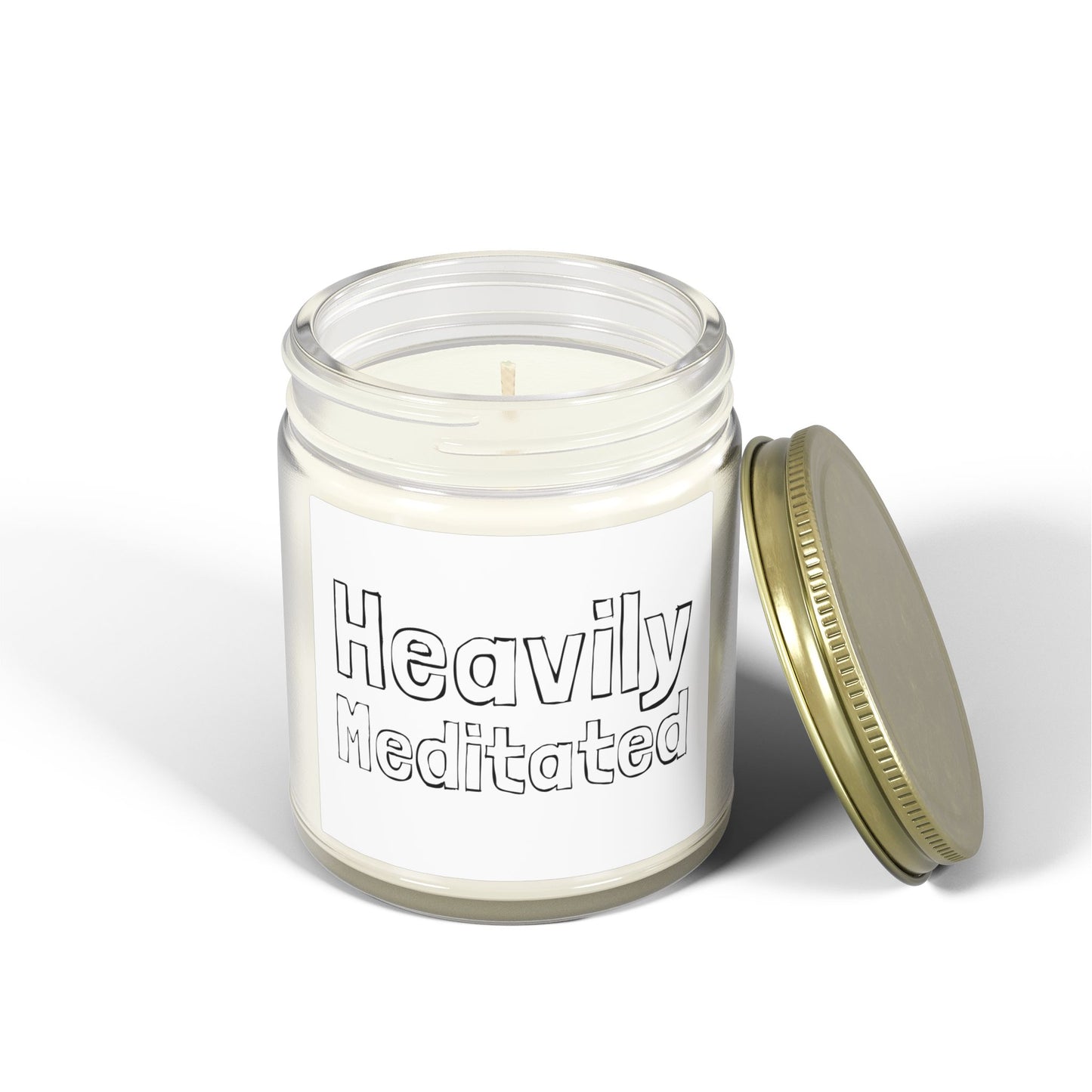 Heavily Meditated Scented Candles, Coconut Apricot Wax (4oz, 9oz)