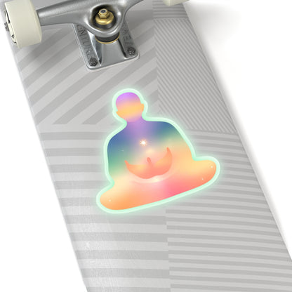 Glowing Meditation Kiss-Cut Stickers