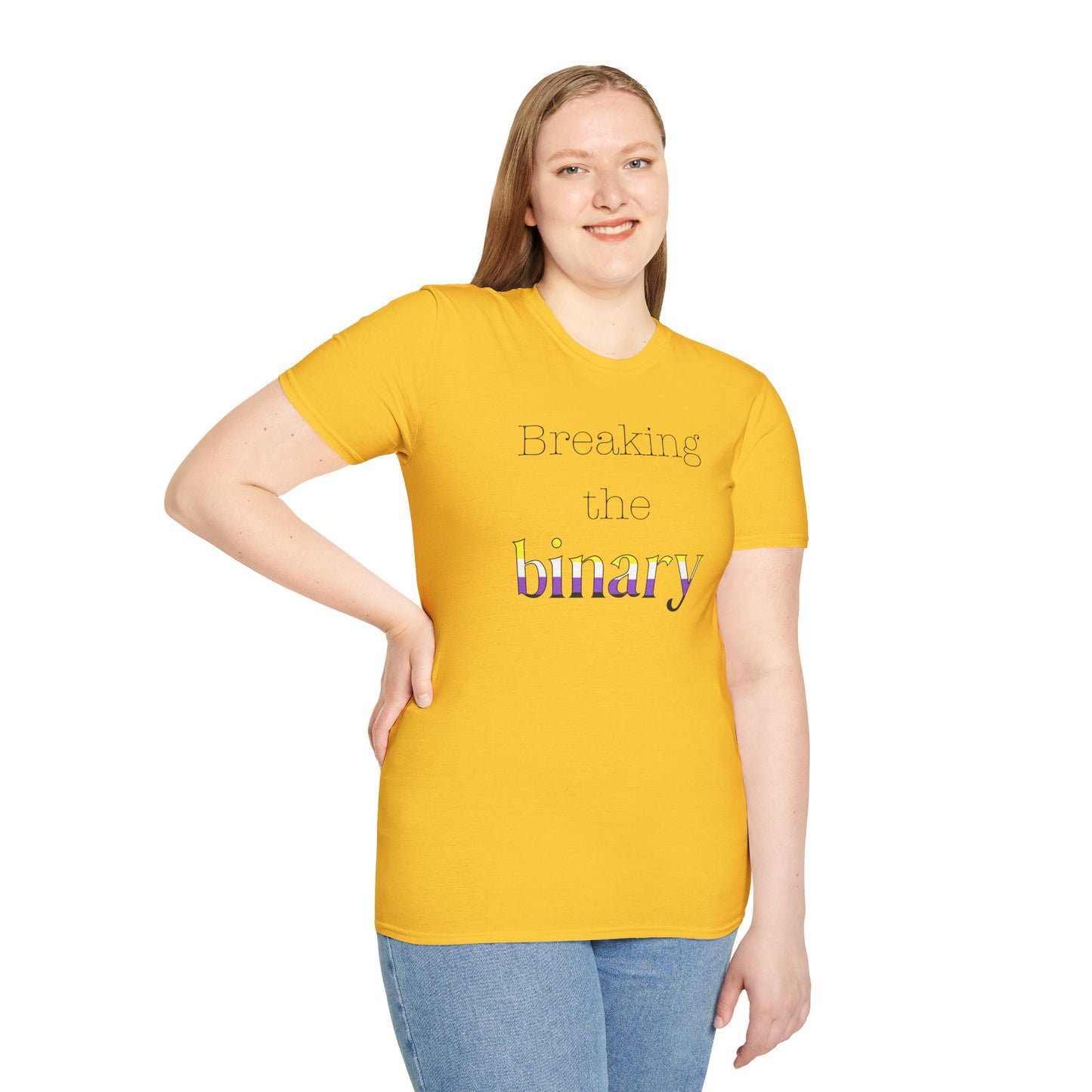 Breaking the Binary Pride Unisex Softstyle T-Shirt