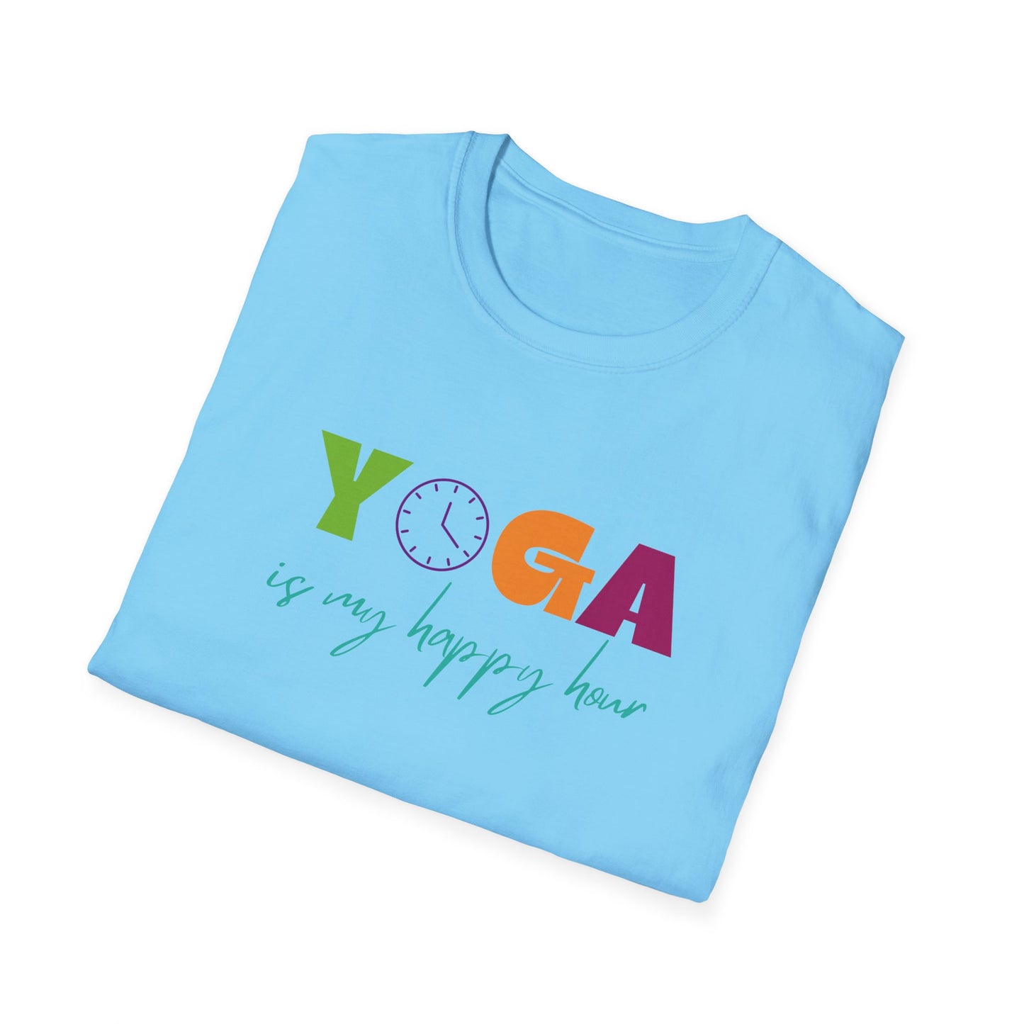 Yoga Is My Happy Hour Unisex Softstyle T-Shirt