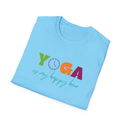 Yoga Is My Happy Hour Unisex Softstyle T-Shirt