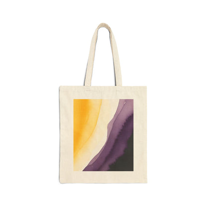Nonbinary Watercolor Pride Canvas Tote