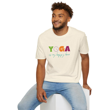 Yoga Is My Happy Hour Unisex Softstyle T-Shirt