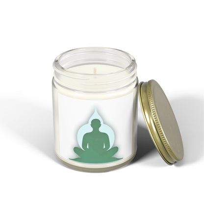 Yoga Mindful Meditation Scented Candles, Coconut Apricot Wax (4oz, 9oz)