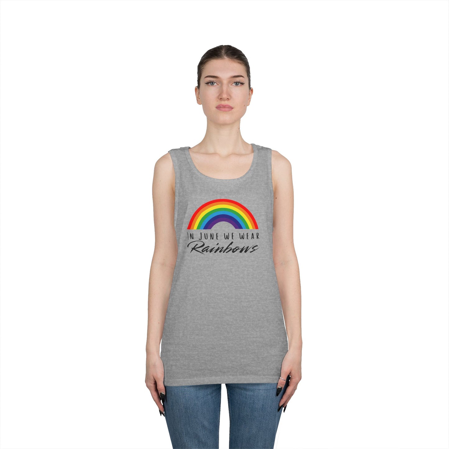 In June We Wear Rainbows Unisex Heavy Cotton Tank Top