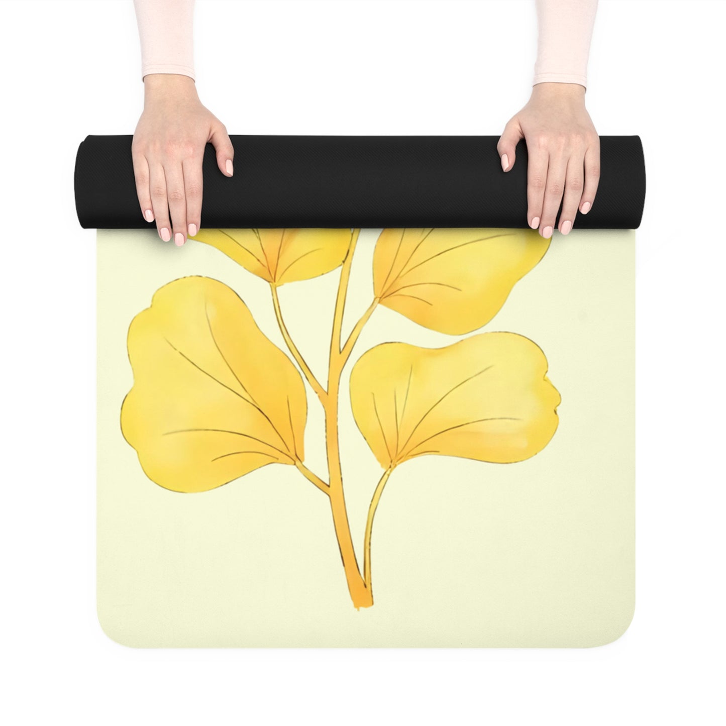Ginkgo Biloba Rubber Yoga Mat