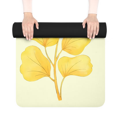 Ginkgo Biloba Rubber Yoga Mat