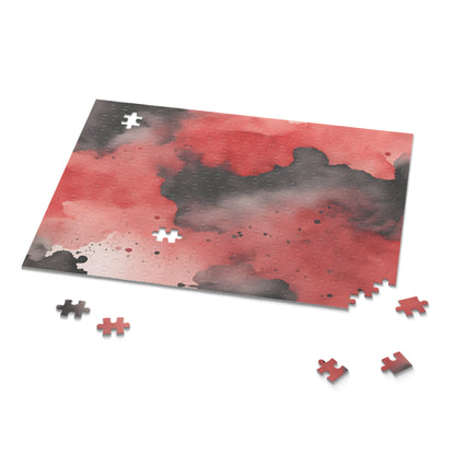 Black and Red Watercolor Puzzle (120, 252, 500-Piece)