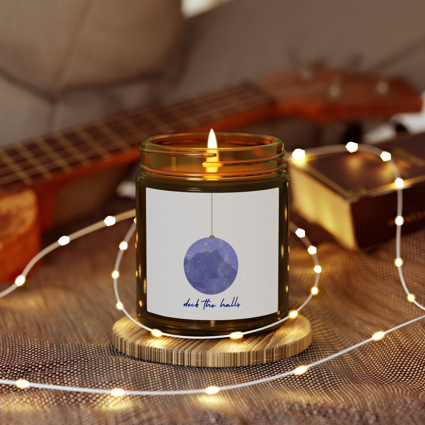 Deck the Halls Scented Candles, Coconut Apricot Wax (4oz, 9oz)