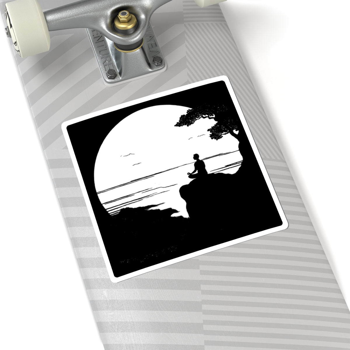 Lakeside Meditation Kiss-Cut Stickers