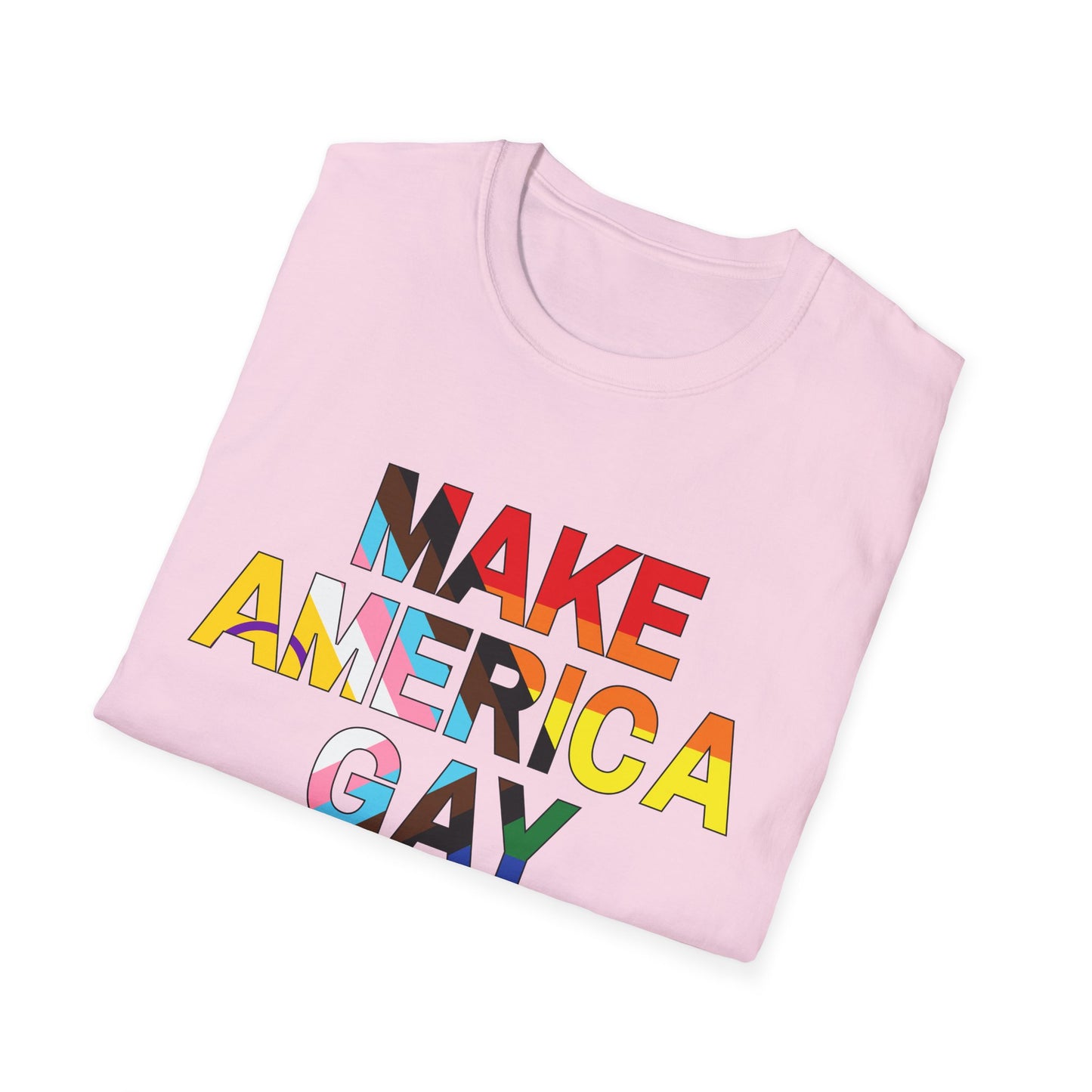 MAGA Make America Gay Again Pride Unisex Softstyle T-Shirt
