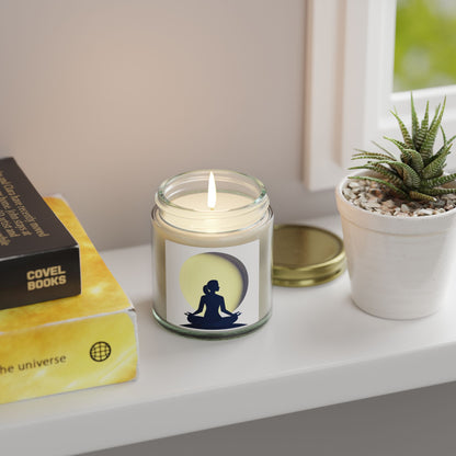 Yoga Moon Meditation Scented Candles, Coconut Apricot Wax (4oz, 9oz)