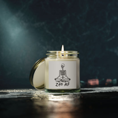 Zen AF Scented Candles, Coconut Apricot Wax (4oz, 9oz)