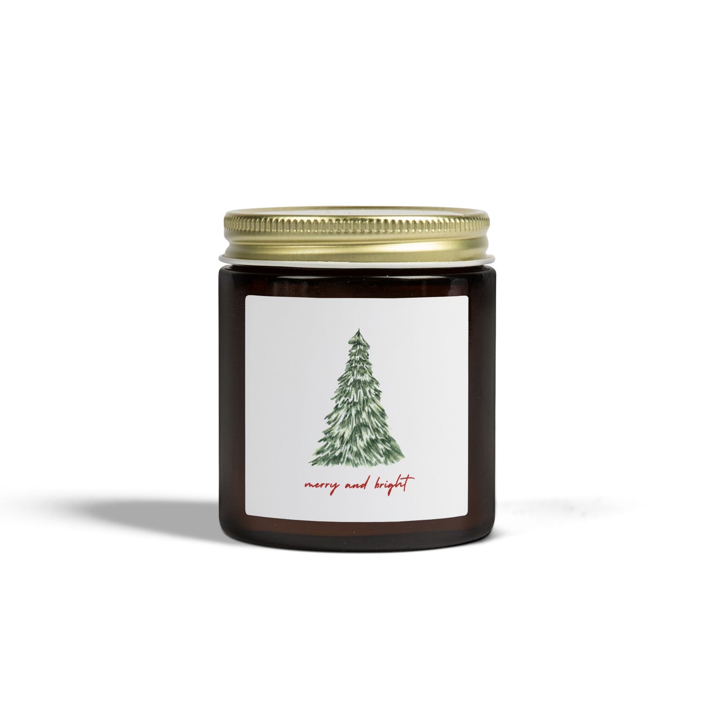 Merry and Bright Scented Candles, Coconut Apricot Wax (4oz, 9oz)